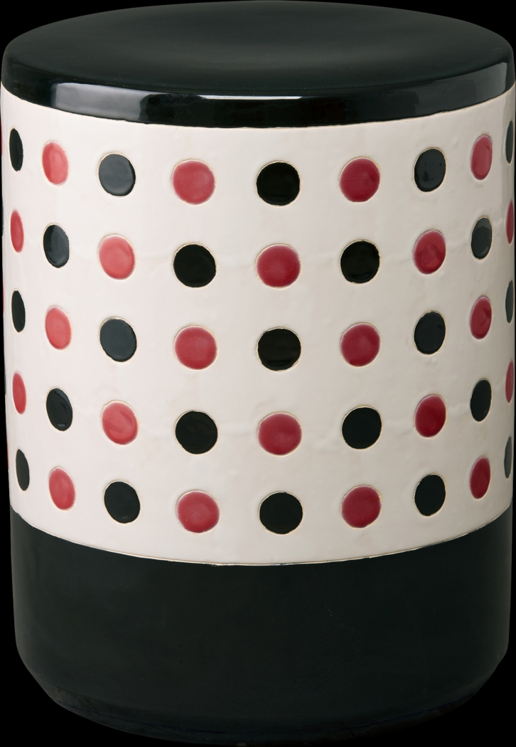 Hargett Burgundy Outdoor Stool - Thumbnail - Image 1