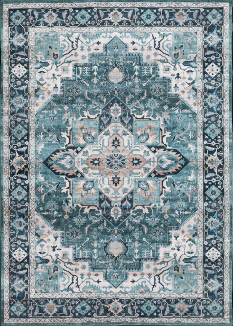 Hargis Blue 5' x 7' Rug - Thumbnail - Image 1
