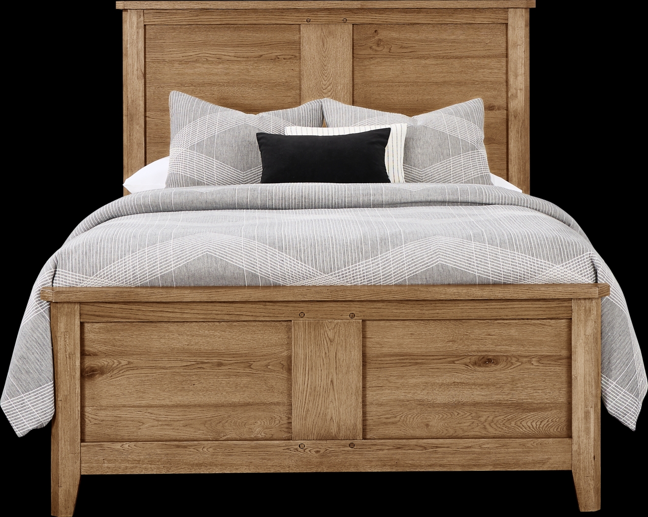 Hargrove Light Oak 5 Pc Queen Panel Bedroom - Thumbnail - Image 2