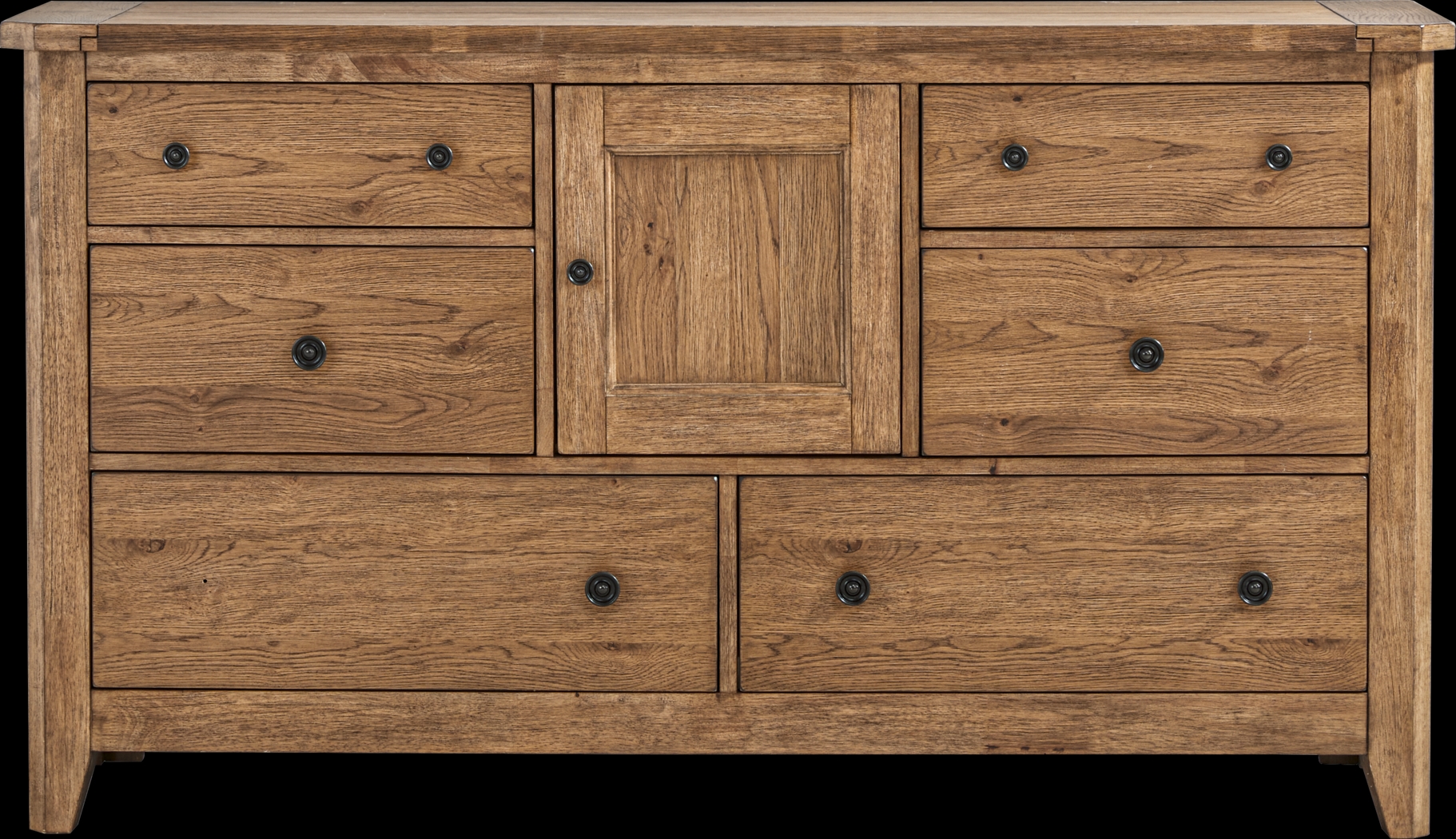 Hargrove Light Oak 7 Pc King Panel Bedroom - Thumbnail - Image 6