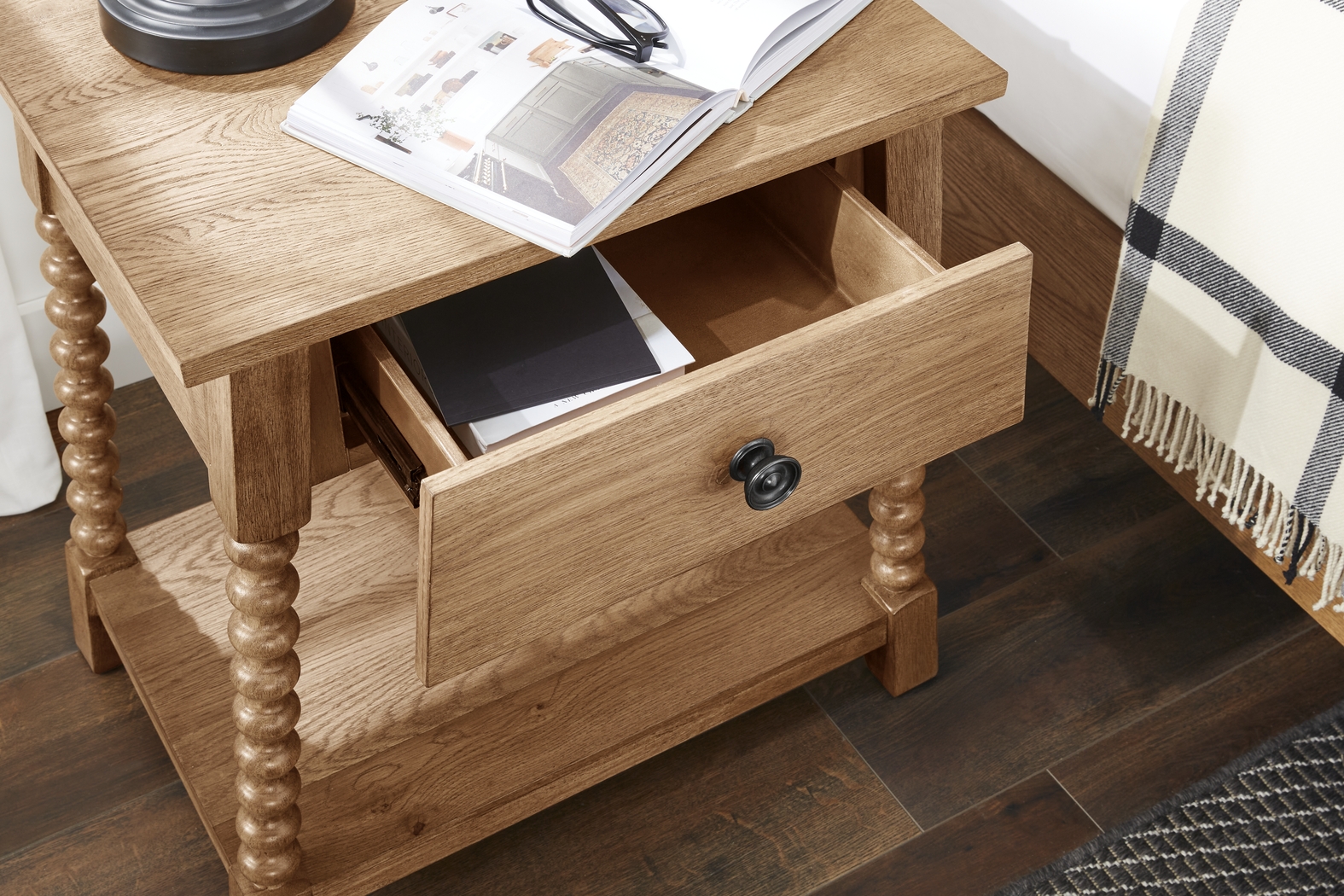 Hargrove Light Oak Nightstand - Thumbnail - Image 3