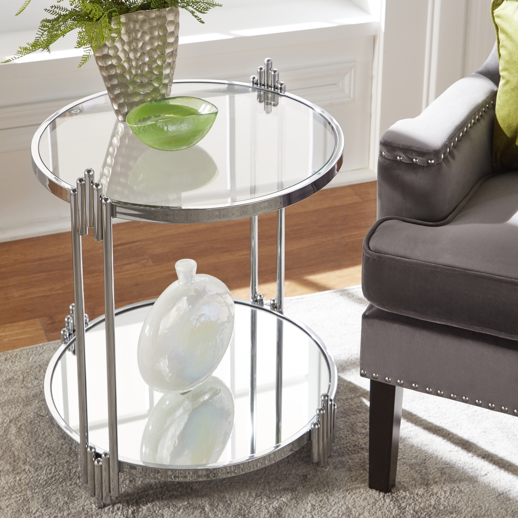 Hariette Chrome Accent Table - Thumbnail - Image 6