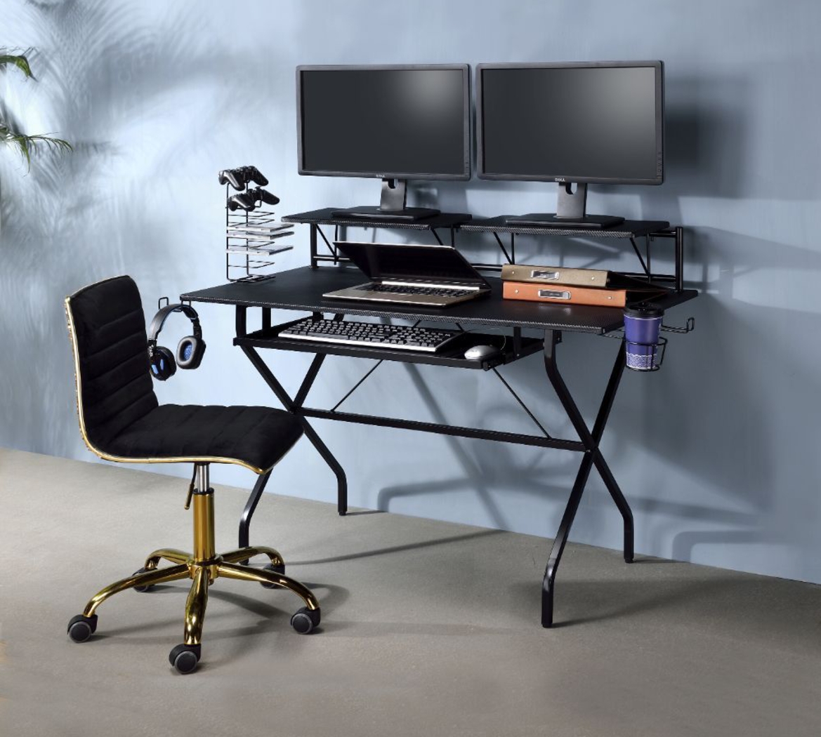 Harimoney Black Computer Desk - Thumbnail - Image 5