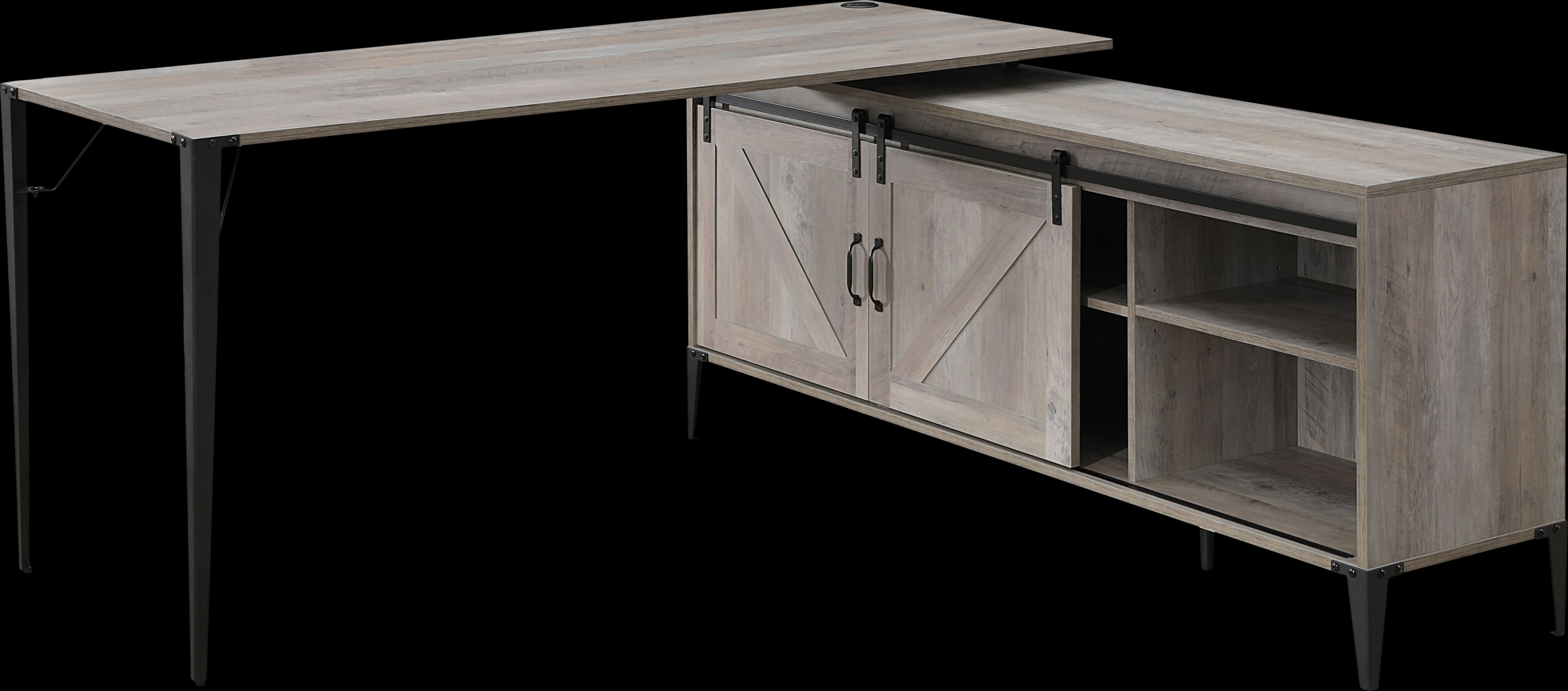 Harinette Gray Desk - Thumbnail - Image 2