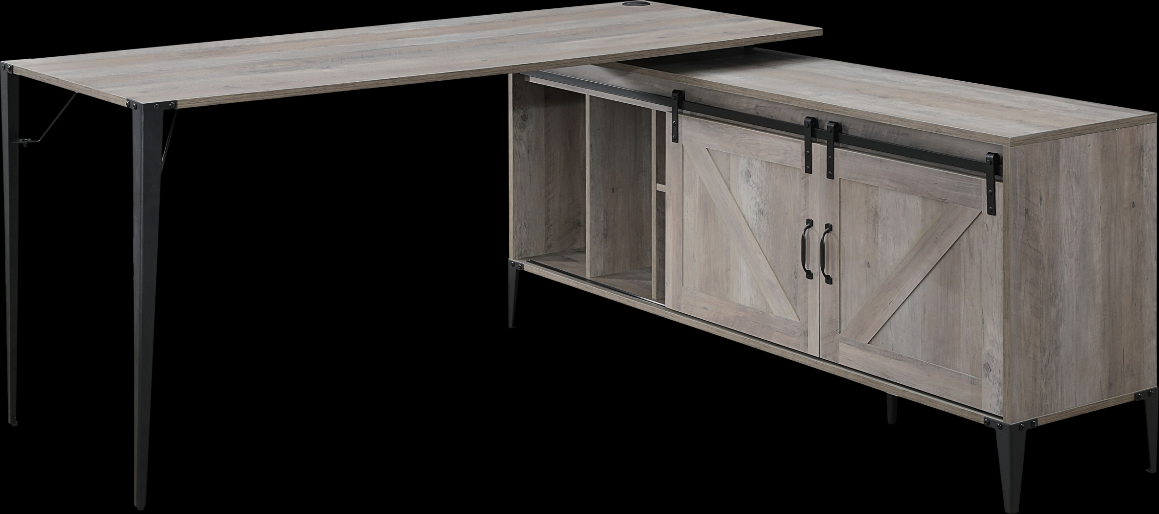 Harinette Gray Desk - Thumbnail - Image 1