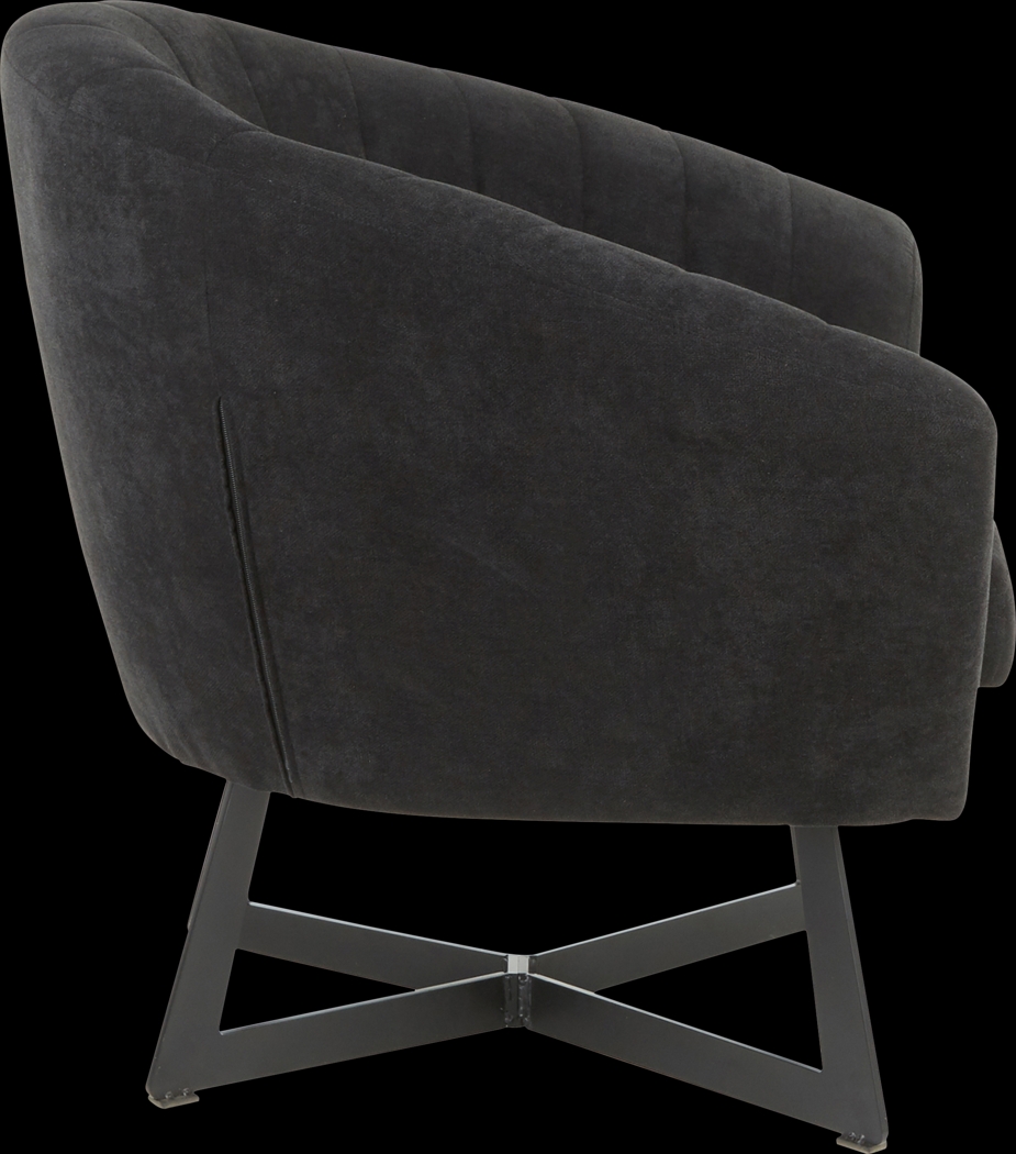 Haririck Black Accent Chair - Thumbnail - Image 3