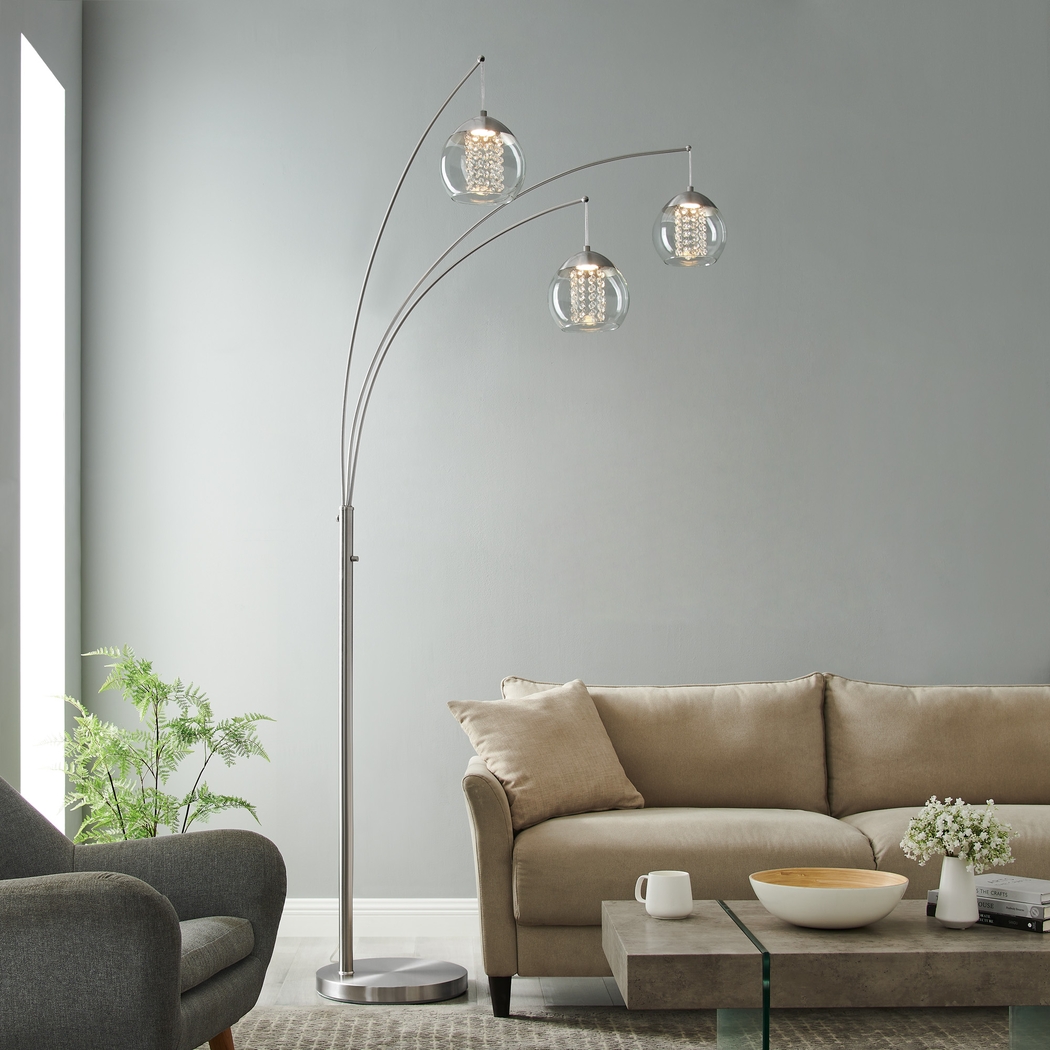 Haris Moor Silver Floor Lamp - Thumbnail - Image 2