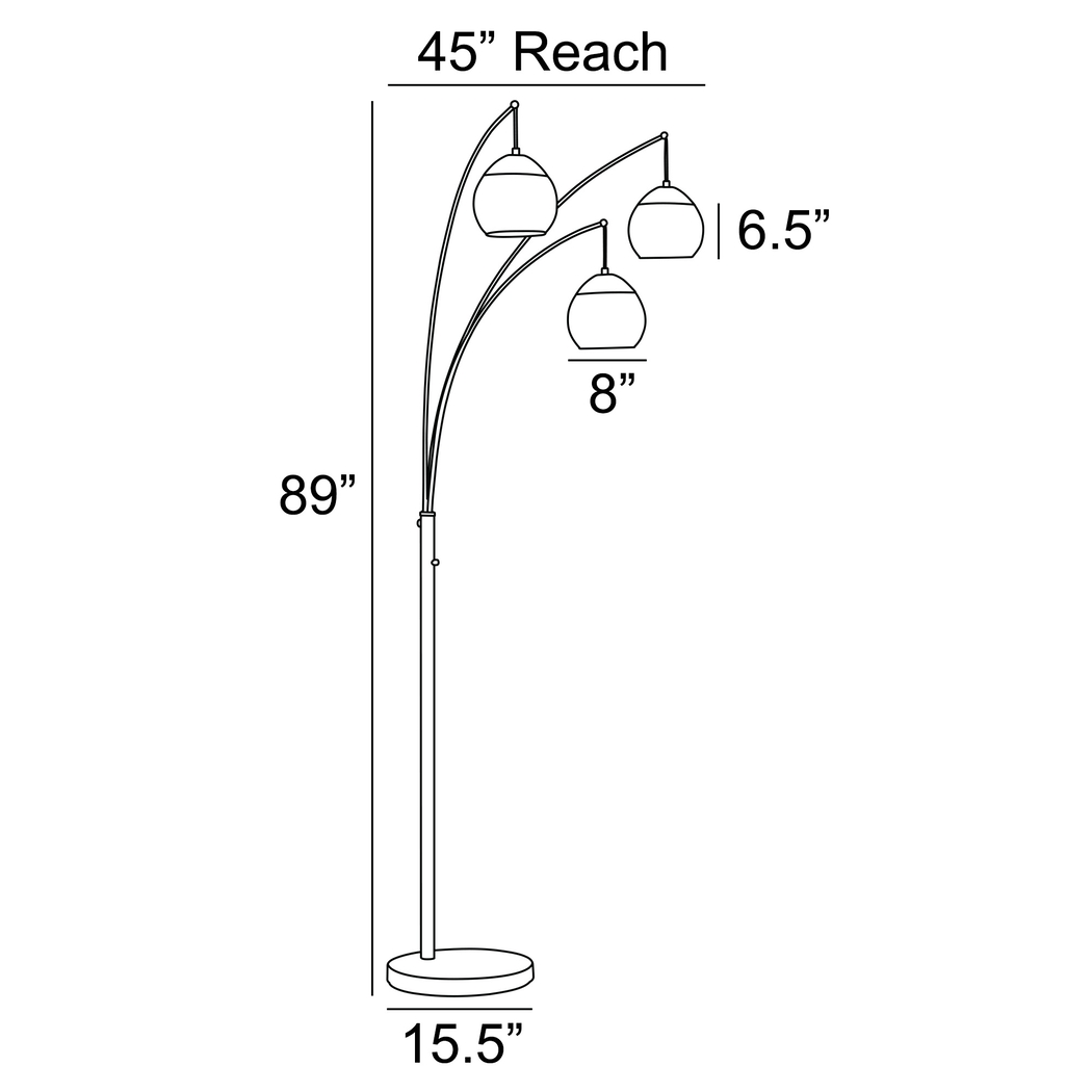 Haris Moor Silver Floor Lamp - Thumbnail - Image 4
