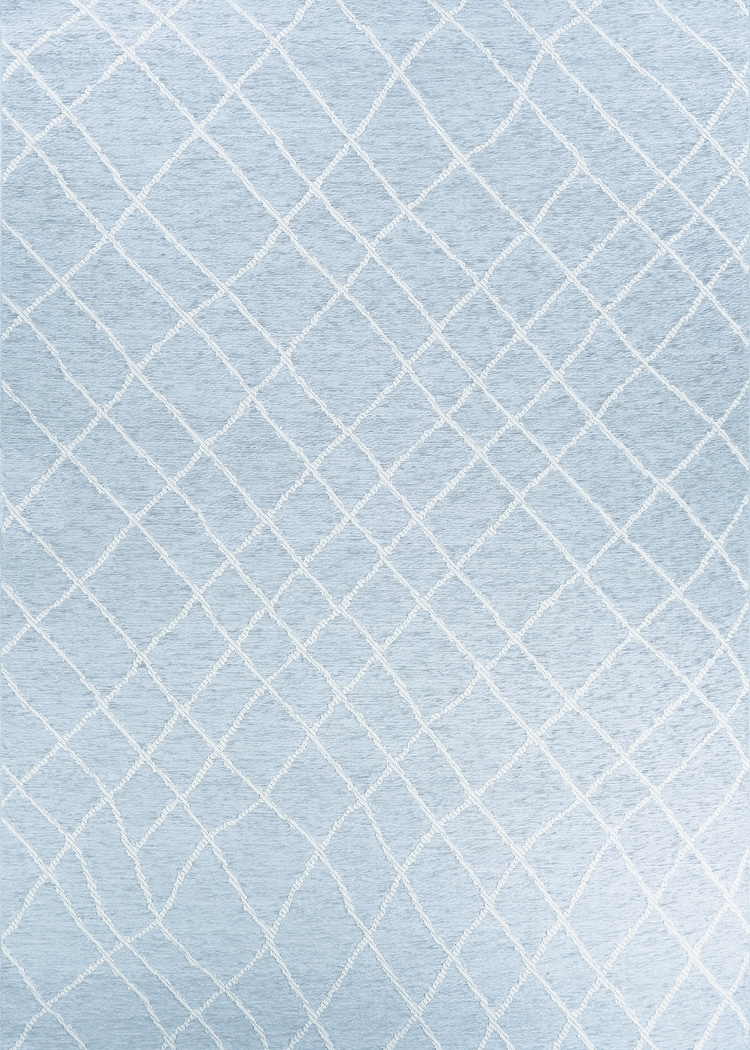 Harlake Blue 6'4 x 9'6 Indoor/Outdoor Rug - Thumbnail - Image 1