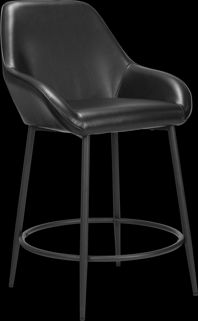 Harlan Black Counter Height Stool, Set of 2 - Thumbnail - Image 3