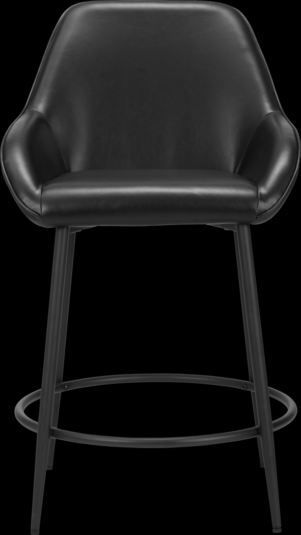 Harlan Black Counter Height Stool, Set of 2 - Thumbnail - Image 4