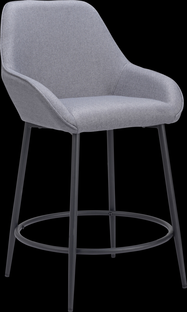 Harlan Gray Counter Height Stool, Set of 2 - Thumbnail - Image 2