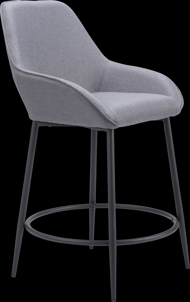 Harlan Gray Counter Height Stool, Set of 2 - Thumbnail - Image 3