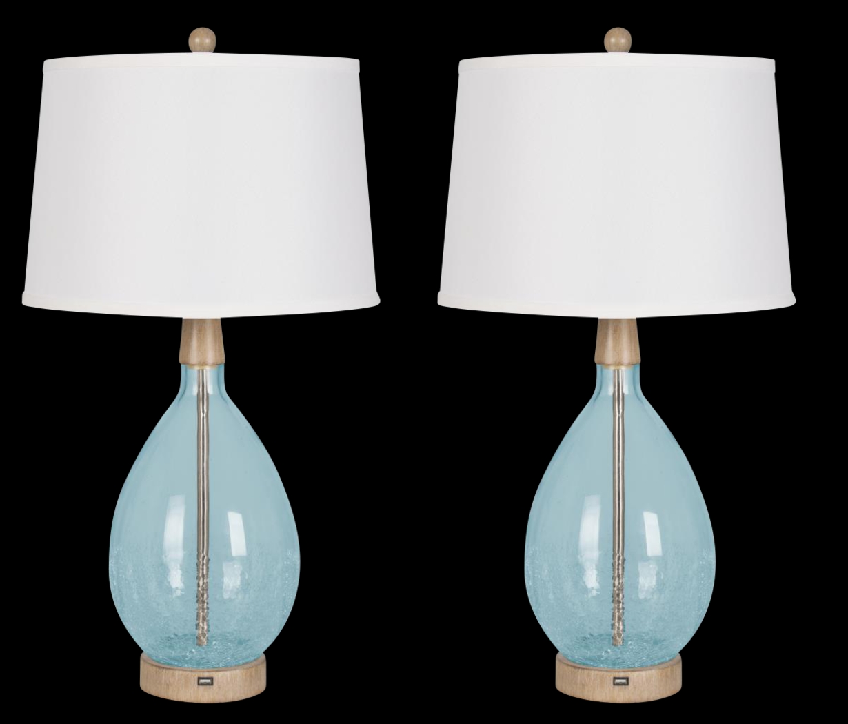 Harlan Moor Blue Table Lamps, Set of 2 - Thumbnail - Image 1