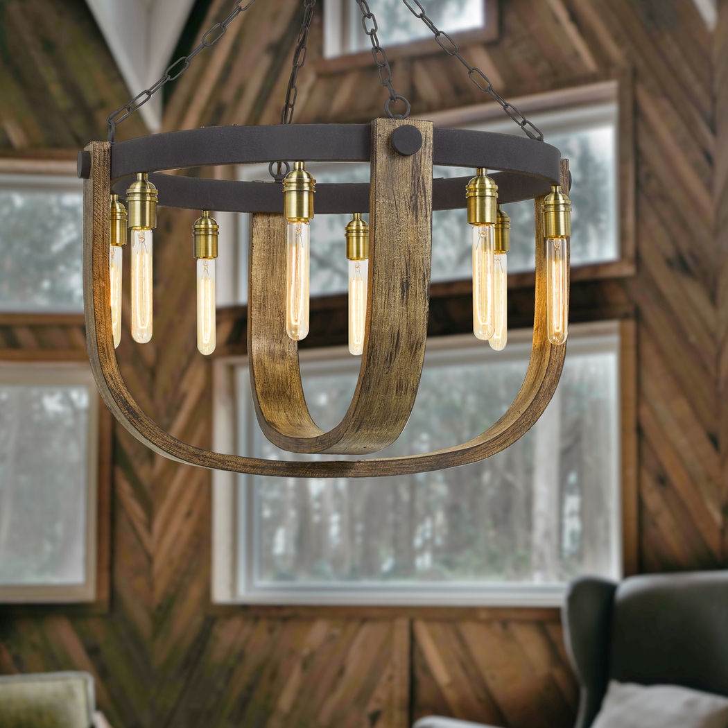 Harlingen Circle Oak Chandelier - Thumbnail - Image 3