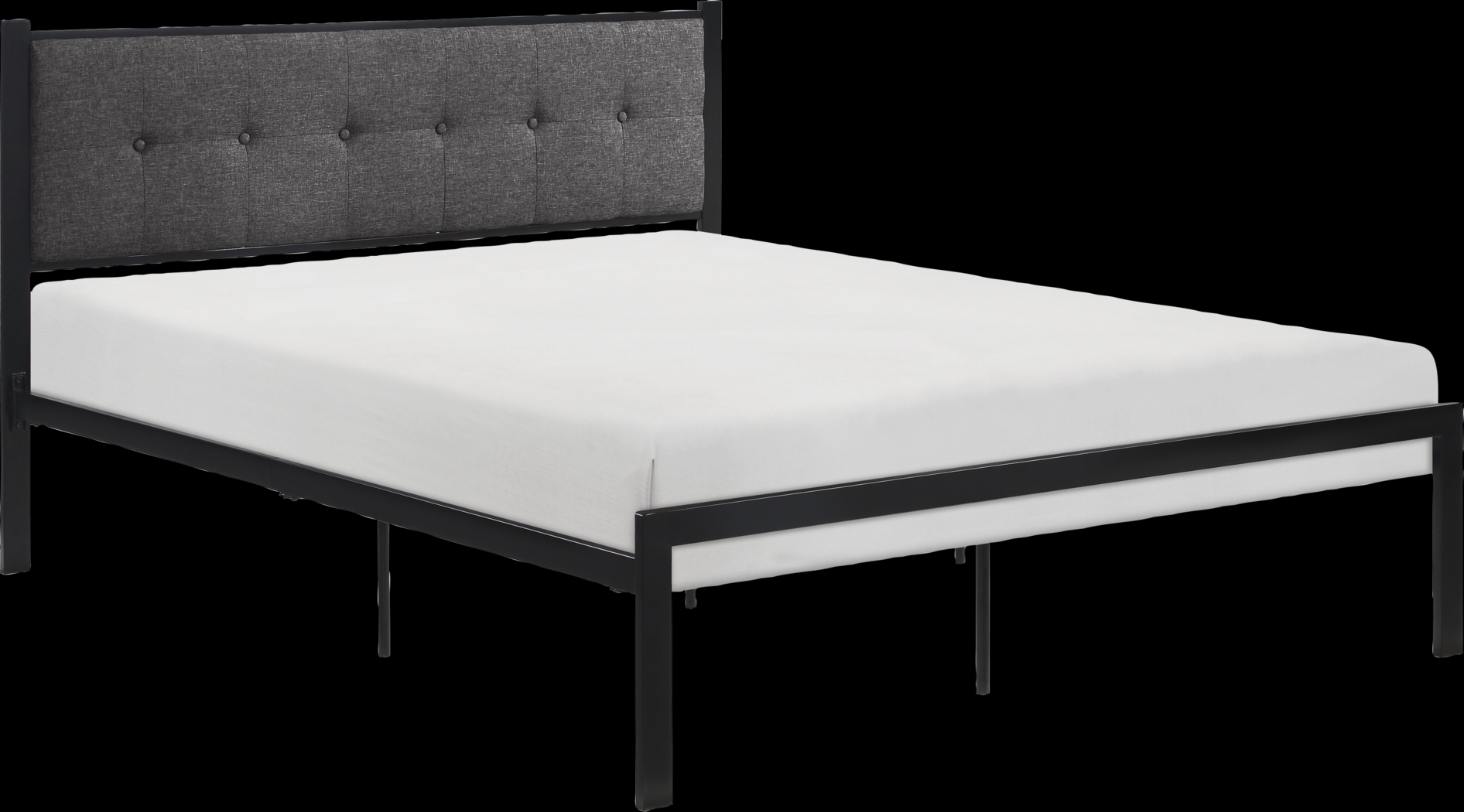 Harllan Gray Full Platform Bed - Thumbnail - Image 3