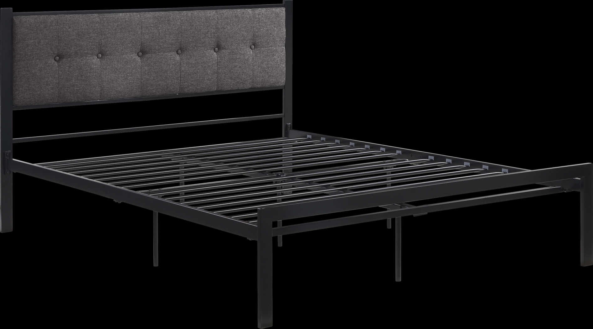 Harllan Gray Full Platform Bed - Thumbnail - Image 1