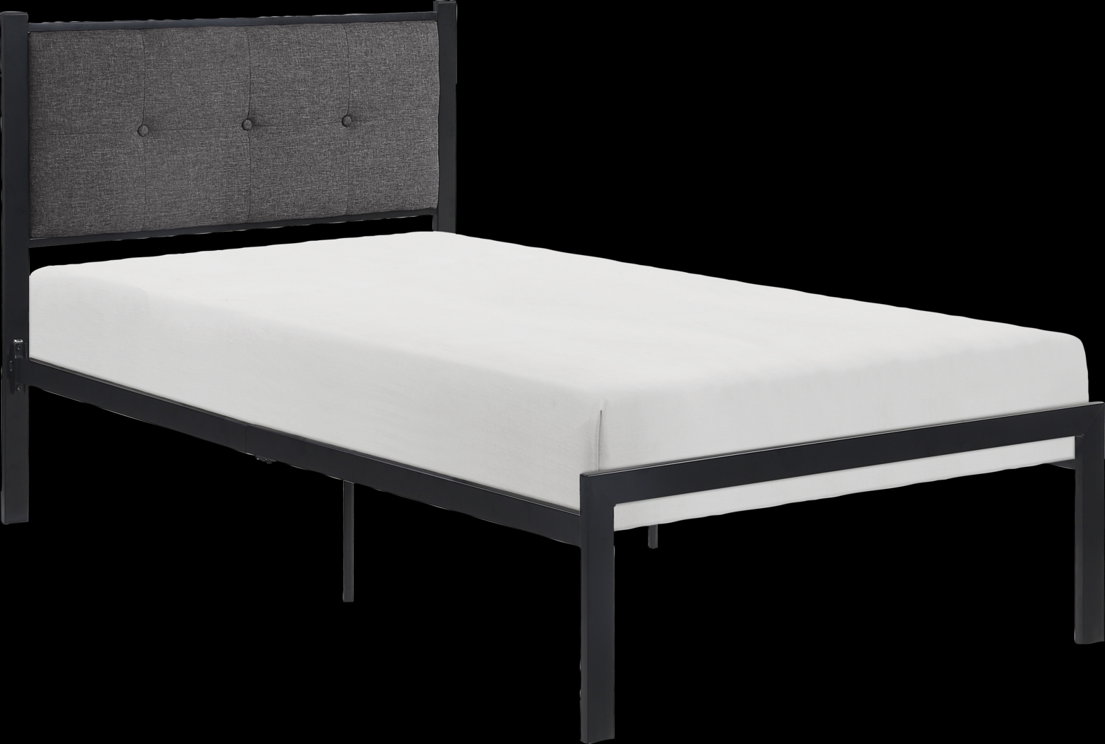 Harllan Gray Twin Platform Bed - Thumbnail - Image 3