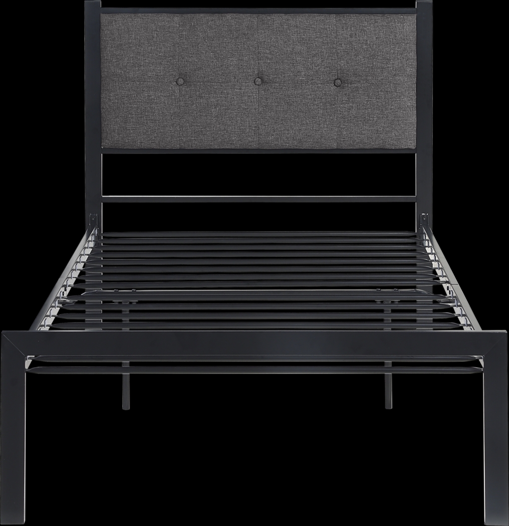 Harllan Gray Twin Platform Bed - Thumbnail - Image 5