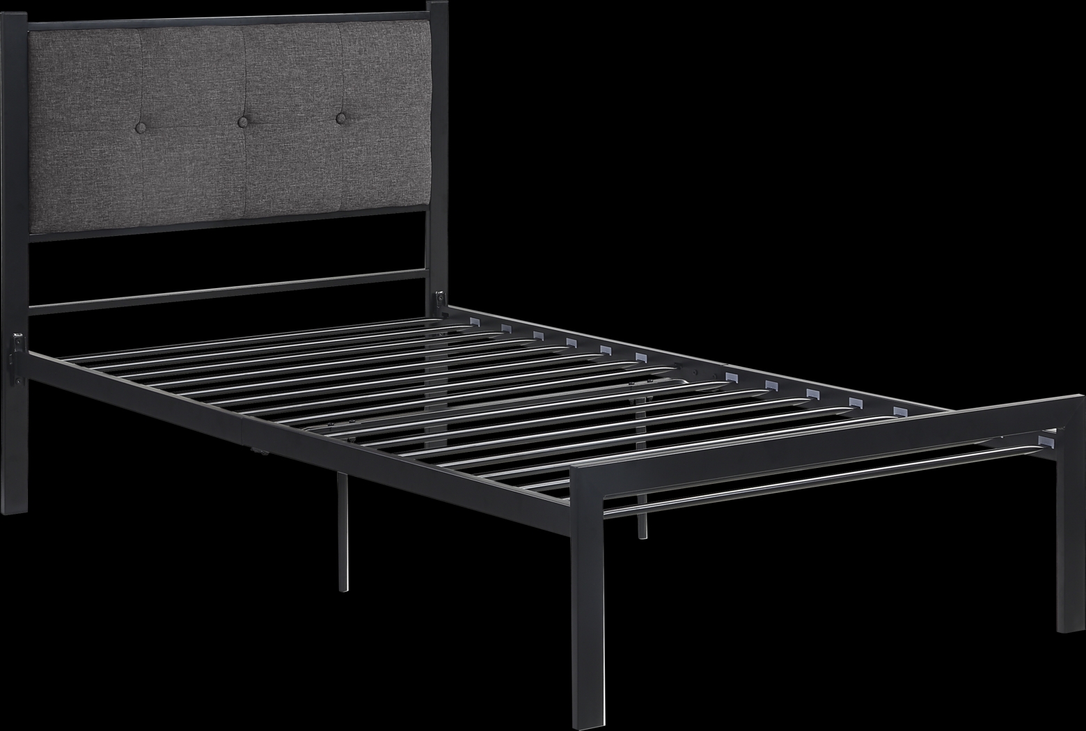 Harllan Gray Twin Platform Bed - Thumbnail - Image 1