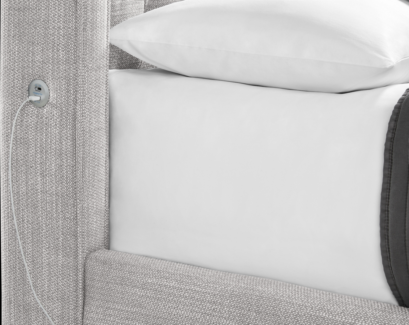 Harlow Hill Light Gray 3 Pc King Upholstered Bed - Thumbnail - Image 4