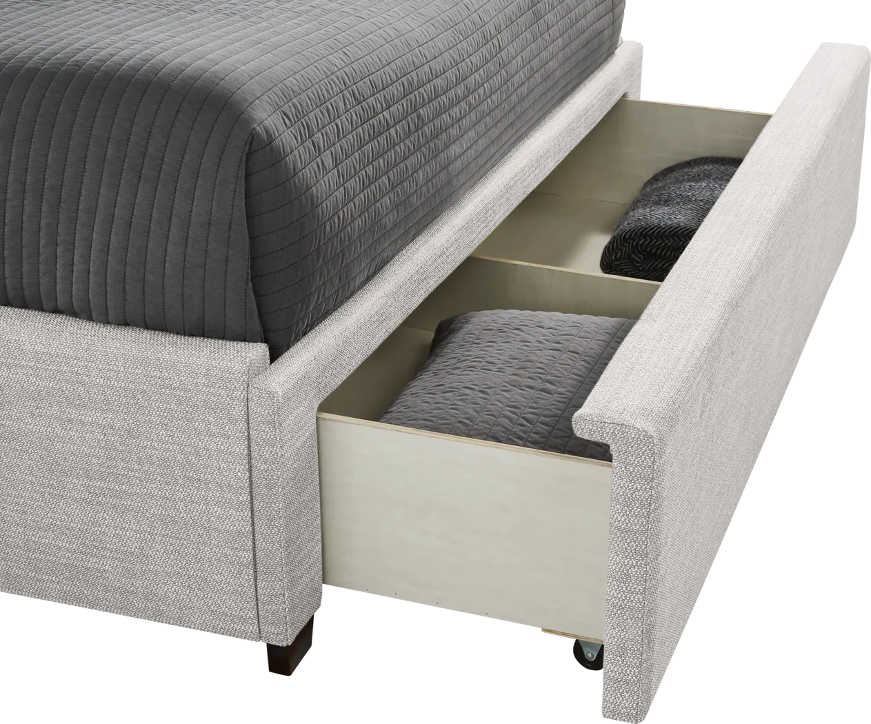 Harlow Hill Light Gray 3 Pc King Upholstered Storage Bed - Image 6