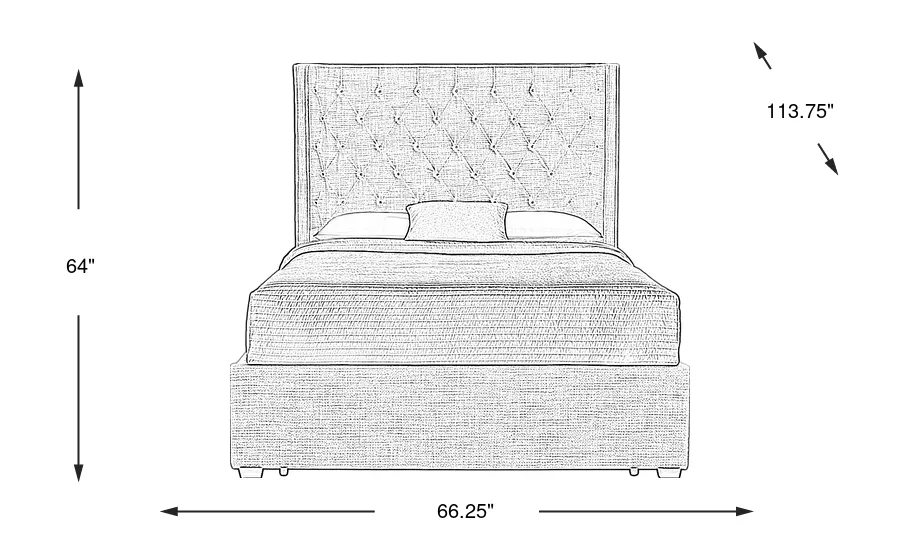 Dimension Image. Please refer to the Dimension Tab on this page for dimension details.