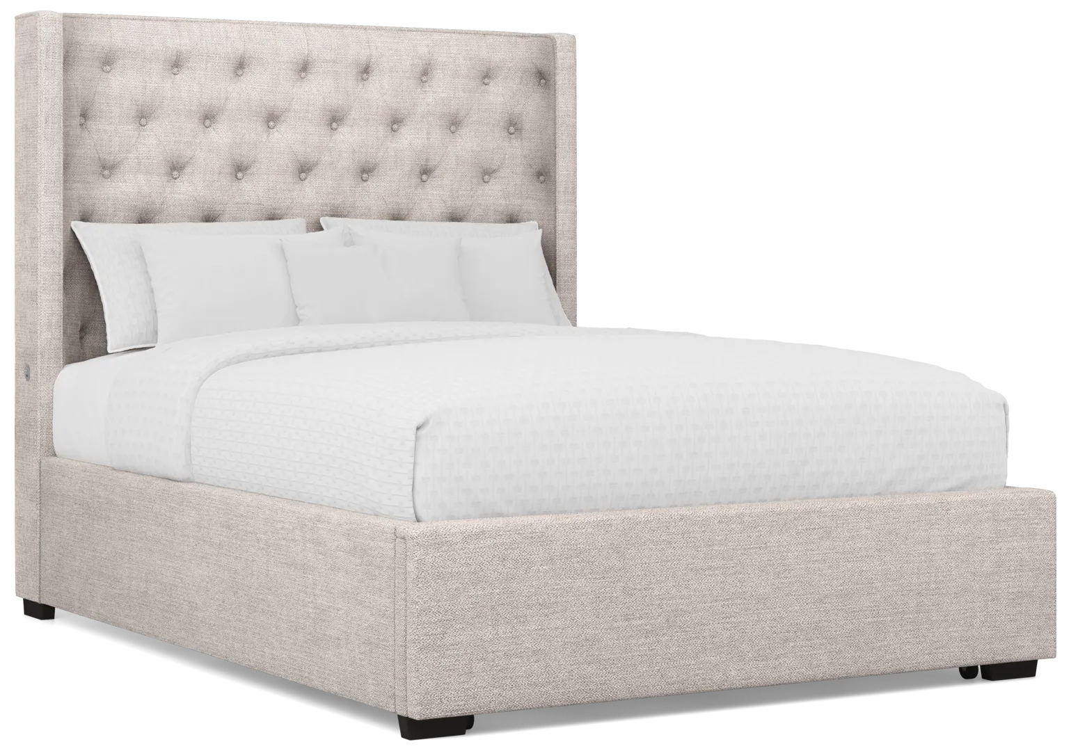 taupe 3 pc queen storage bed