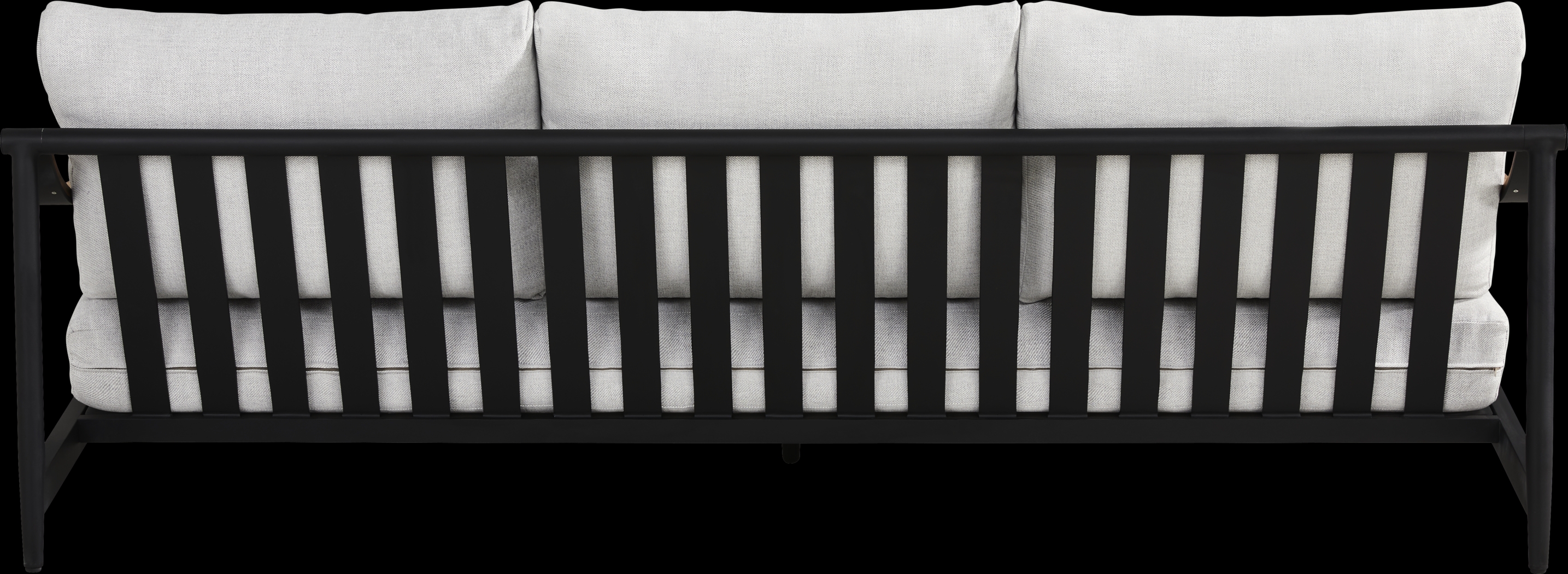 Harlowe Black 5 Pc Outdoor Seating Set with Dove Cushions - Thumbnail - Image 4