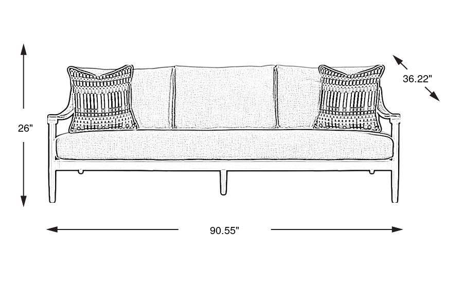 Dimension Image. Please refer to the Dimension Tab on this page for dimension details.