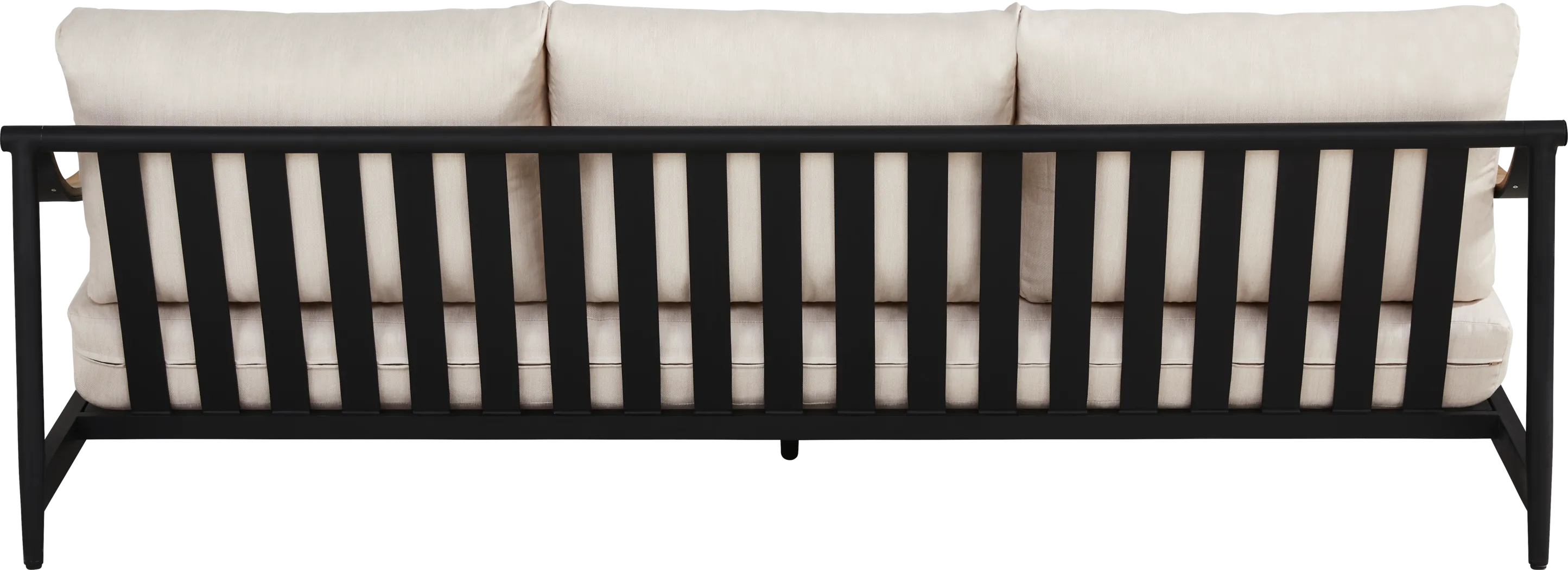 Harlowe Black 5 Pc Outdoor Seating Set with Flax Cushions - Thumbnail - Image 4