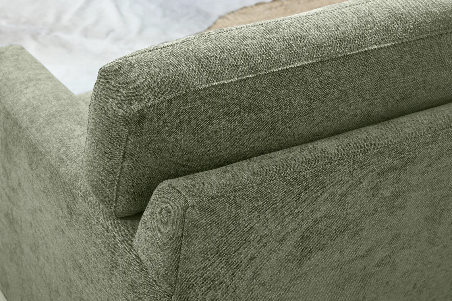 Harmonie Avocado 3 Pc Gel Foam Sleeper Sectional - Image 11