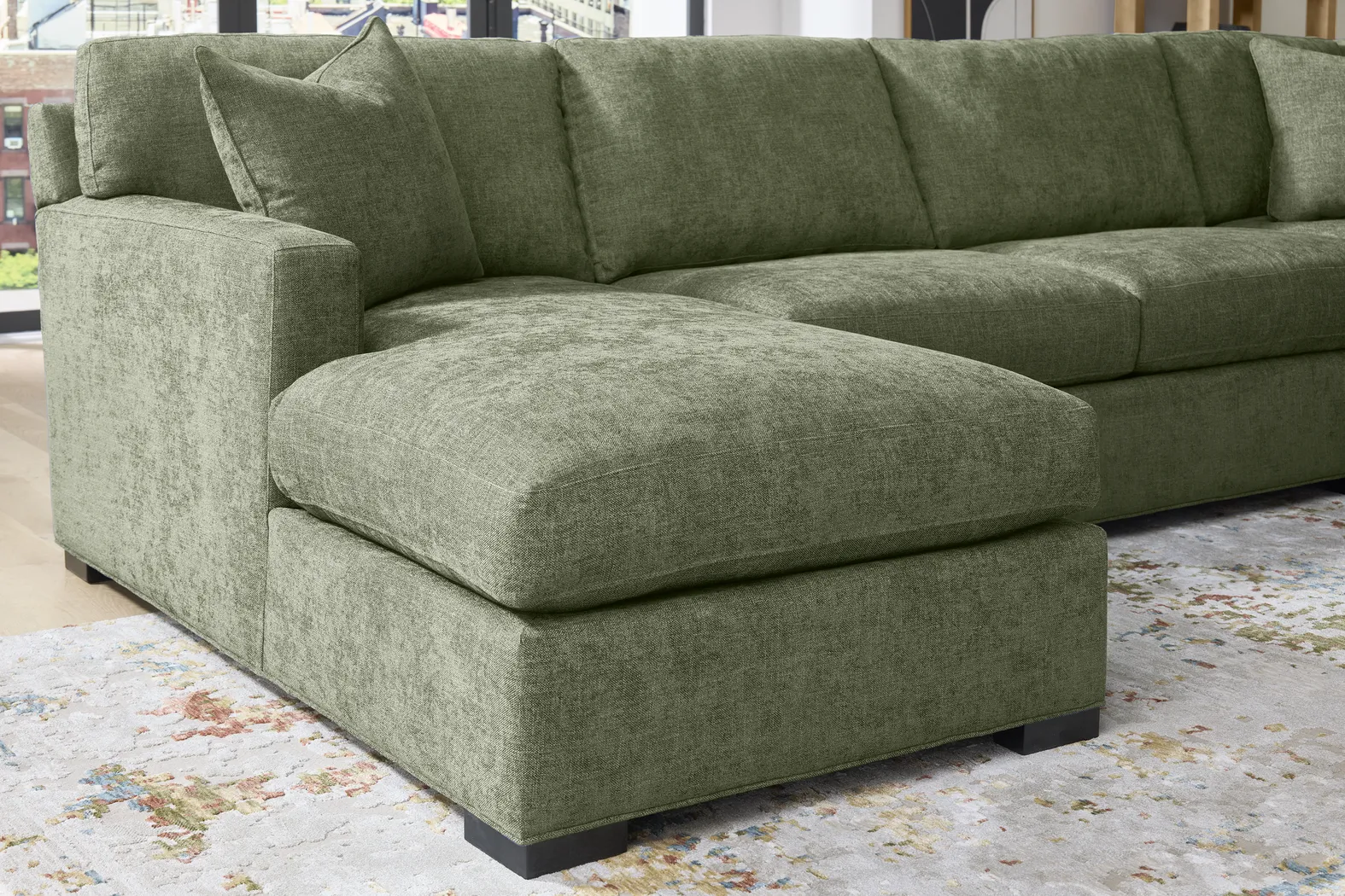 Harmonie Avocado 3 Pc Gel Foam Sleeper Sectional - Image 13