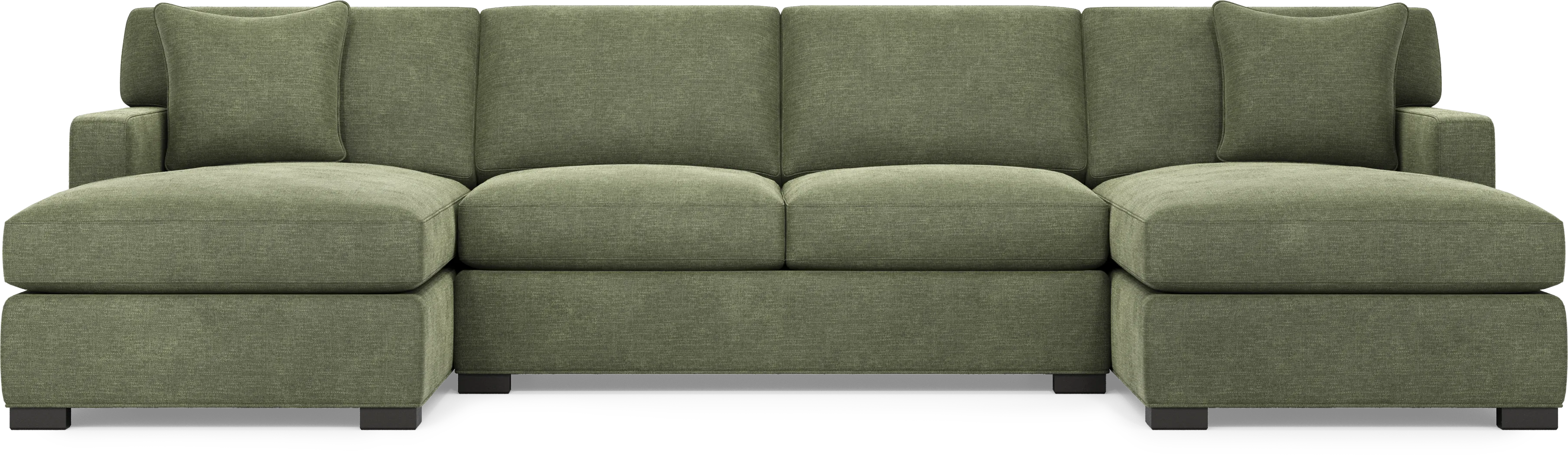 Harmonie Avocado 3 Pc Gel Foam Sleeper Sectional - Image 5