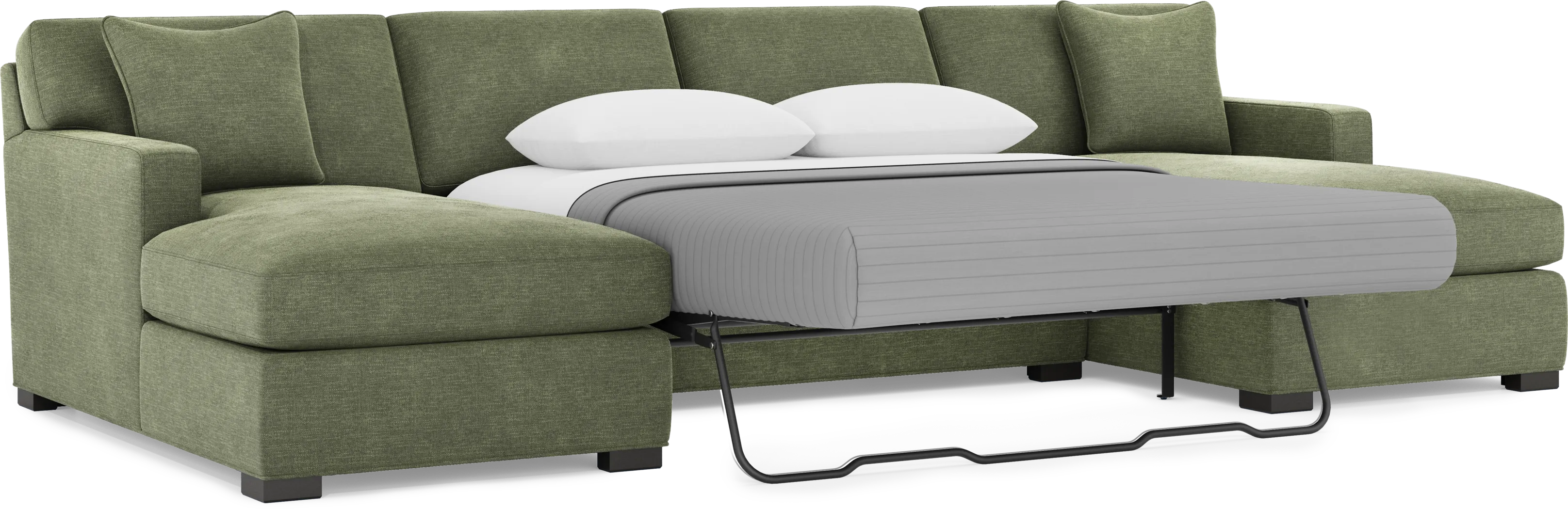 Harmonie Avocado 3 Pc Sleeper Sectional - Thumbnail - Image 4