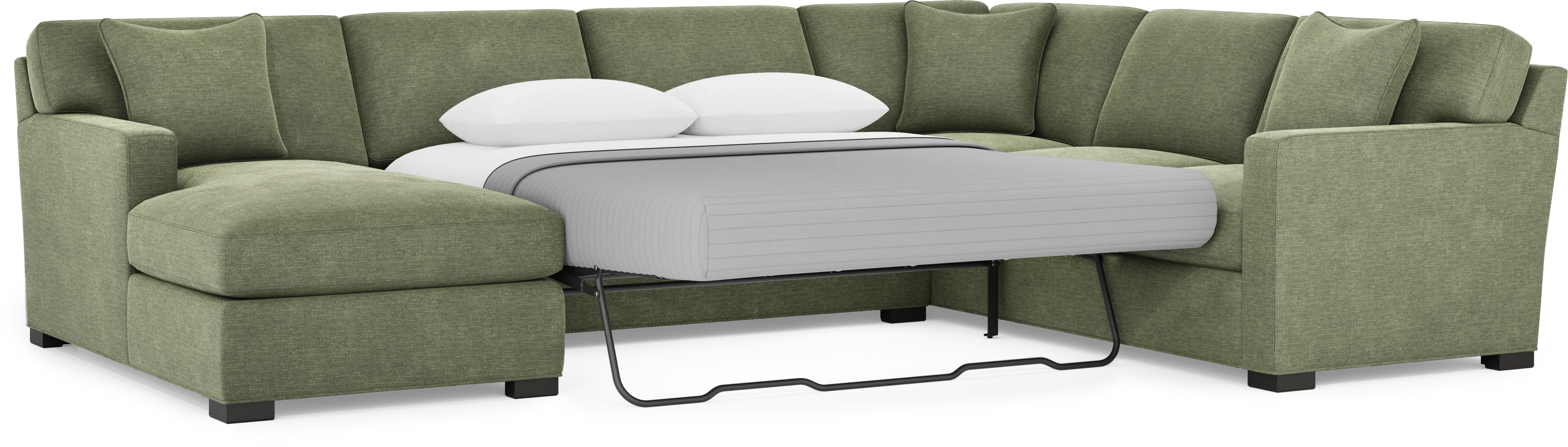 Harmonie Avocado 3 Pc Sleeper Sectional - Thumbnail - Image 4