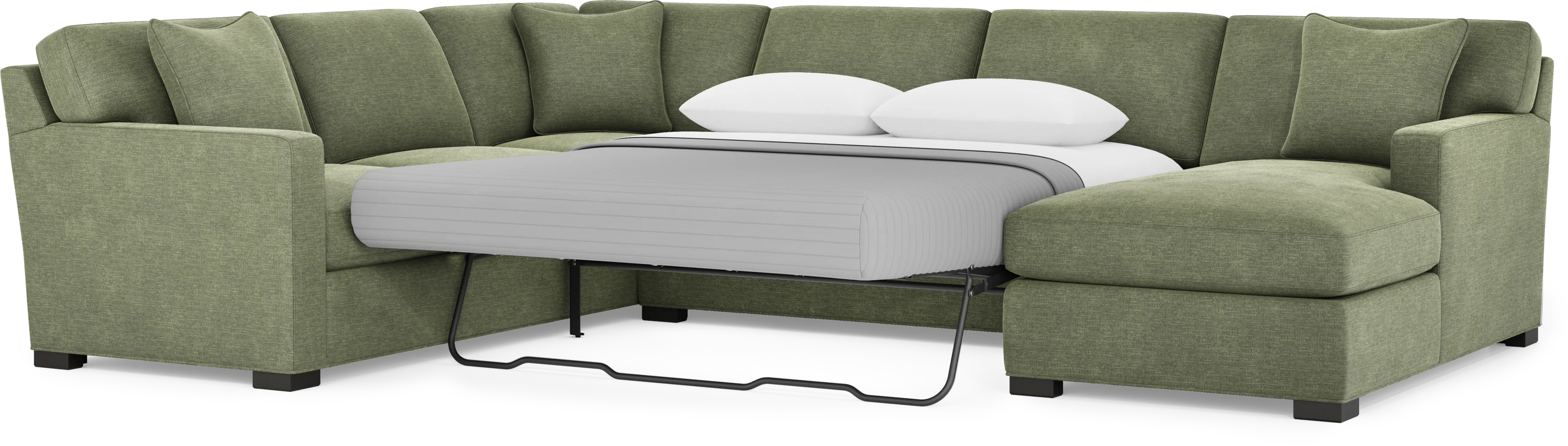 Harmonie Avocado 3 Pc Sleeper Sectional - Thumbnail - Image 4