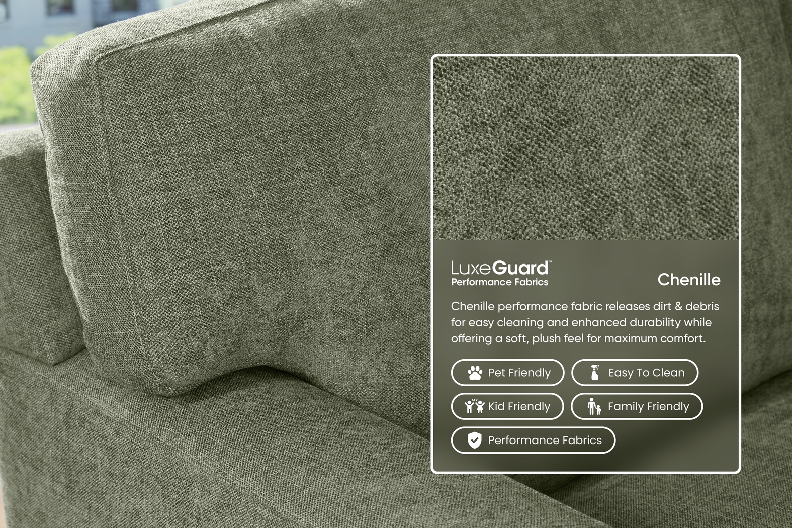 Harmonie Avocado Gel Foam Sleeper Sofa - Thumbnail - Image 2