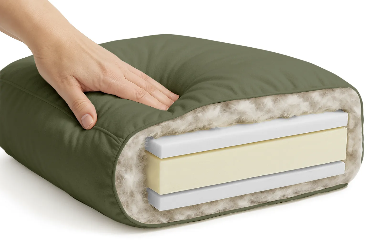 Harmonie Avocado 7 Pc Living Room with Gel Foam Sleeper Sofa - Thumbnail - Image 10