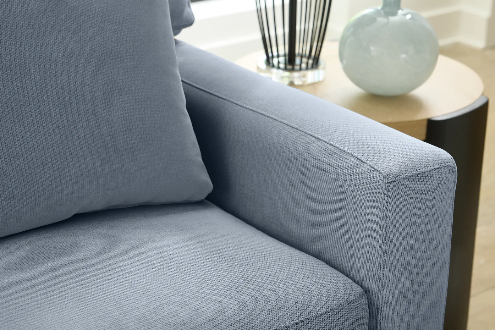 Harmonie Blue Apartment Gel Foam Sleeper Sofa - Thumbnail - Image 4