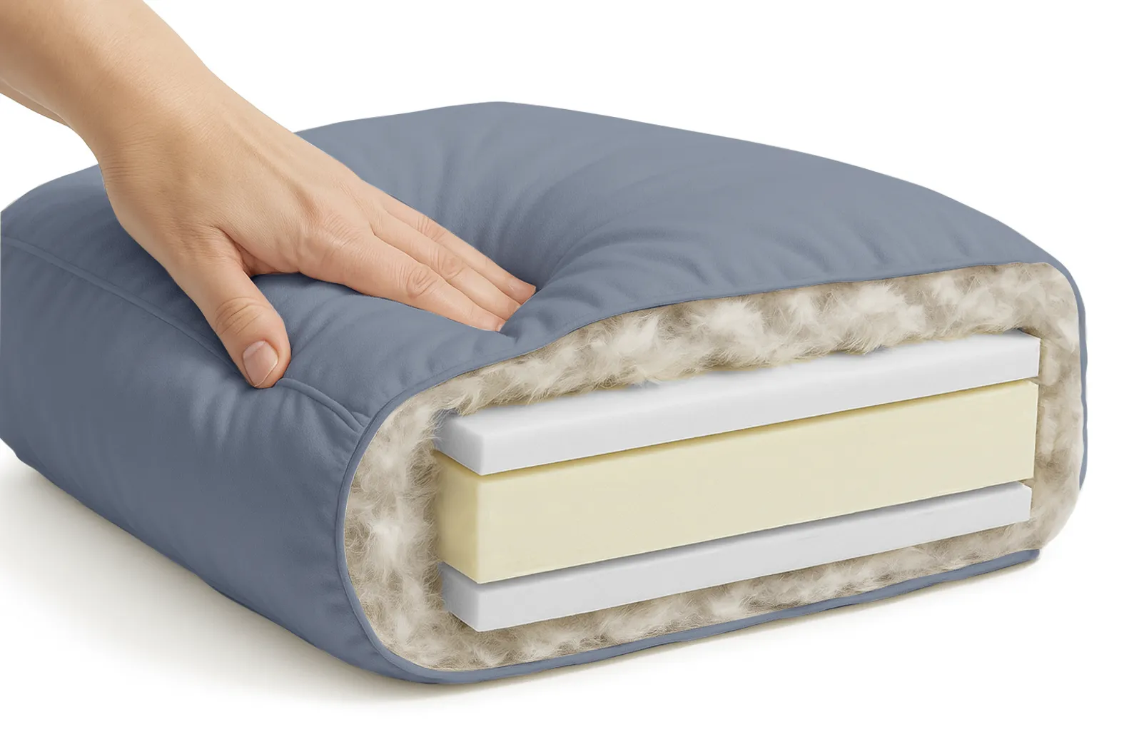 Harmonie Blue 7 Pc Living Room with Gel Foam Sleeper Sofa - Thumbnail - Image 10