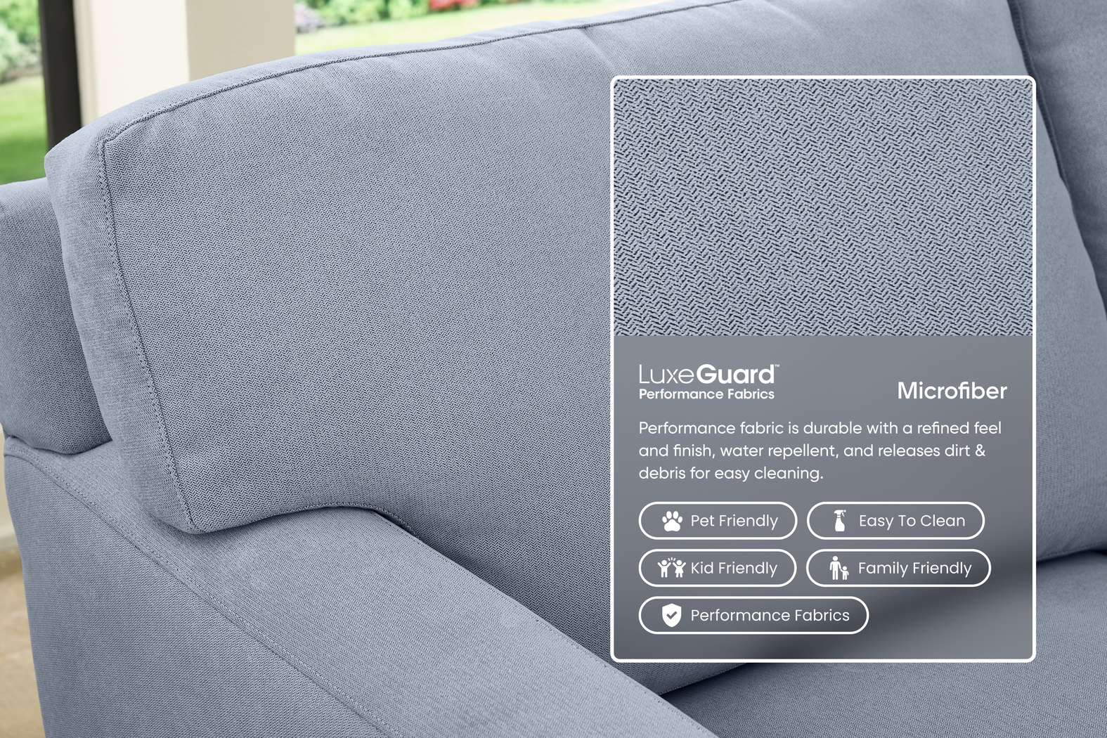 HARMONIE HMRI 9109 QUEEN XL SLEEPER SOFA W/ SEALY MATT- BLUE - Thumbnail - Image 2