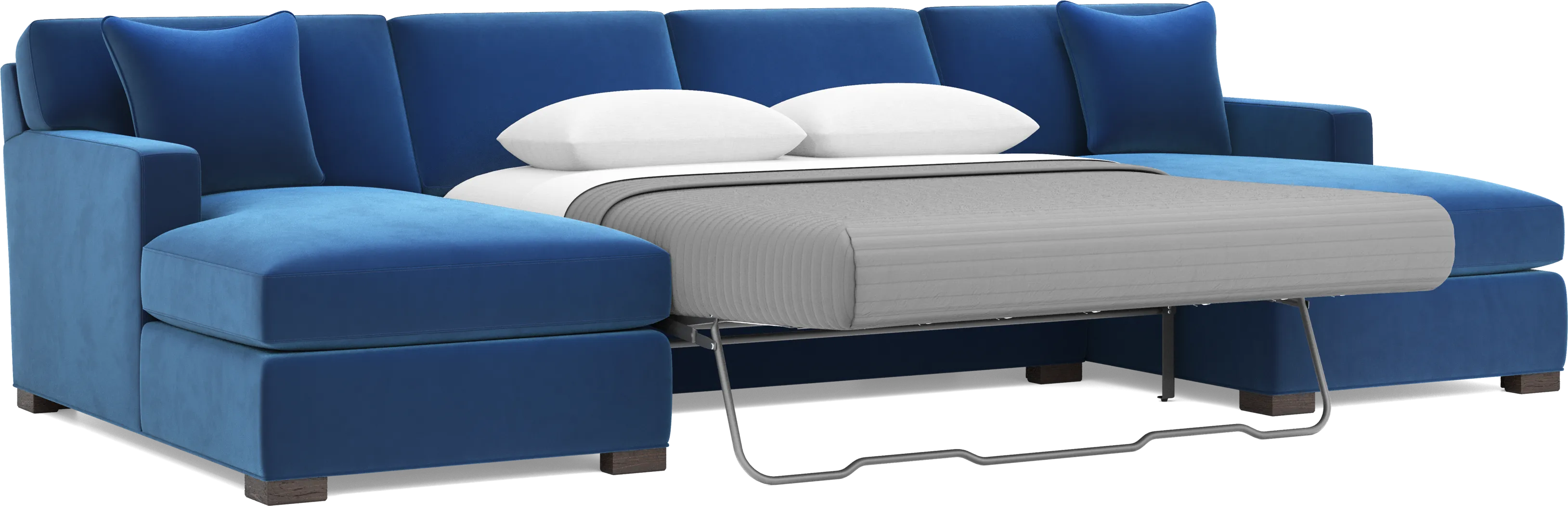 Harmonie Cobalt 3 PC Gel Foam Sleeper Sectional - Thumbnail - Image 4
