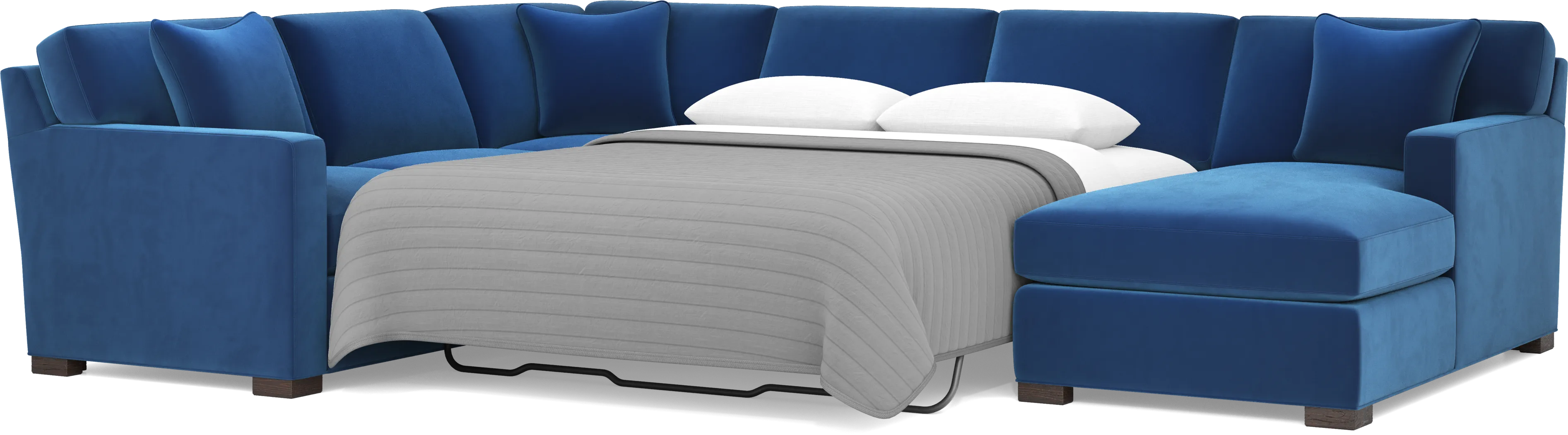 Harmonie Cobalt 3 Pc Sleeper Sectional - Thumbnail - Image 3