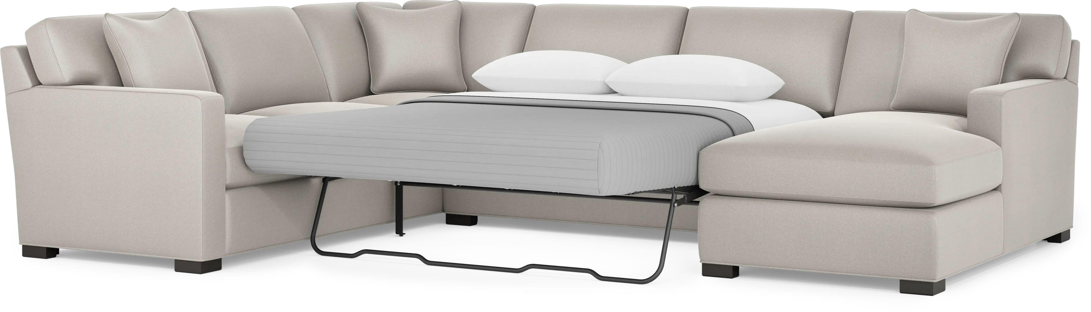 Harmonie Dove 3 Pc Gel Foam Sleeper Sectional - Image 5