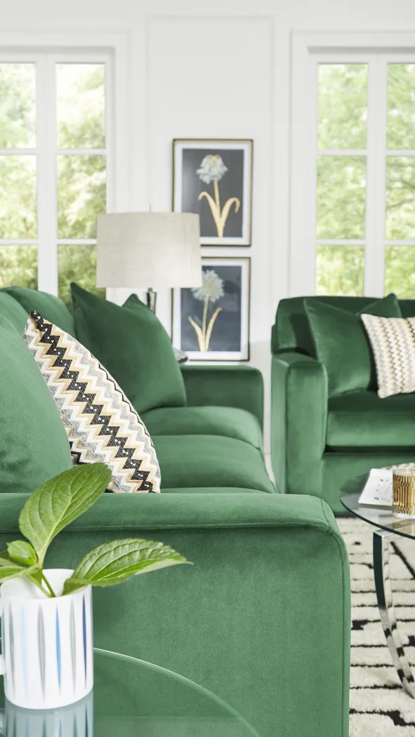 Harmonie Emerald 7 Pc Living Room with Sleeper Sofa - Thumbnail - Image 10