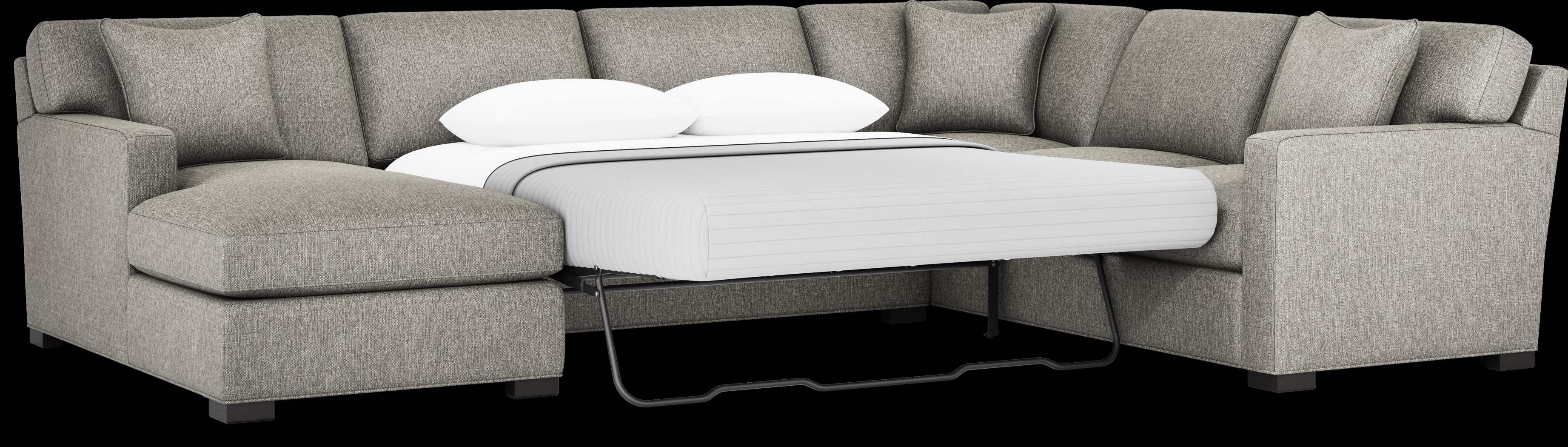 Harmonie Gray 3 Pc Gel Foam Sleeper Sectional - Thumbnail - Image 4