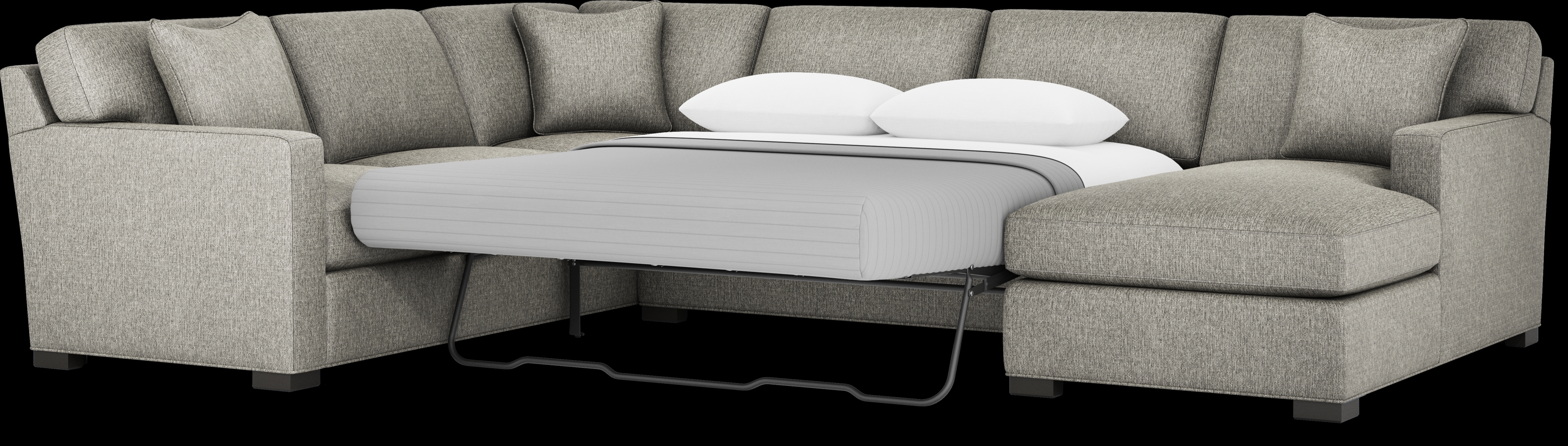 Harmonie Gray 3 Pc Gel Foam Sleeper Sectional - Thumbnail - Image 4