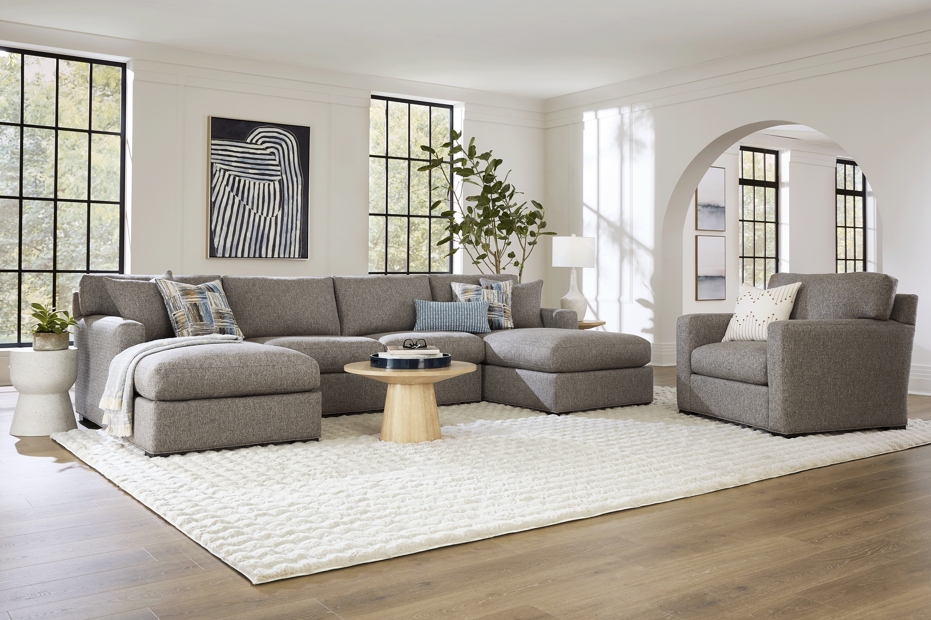 Harmonie Gray 3 Pc Sectional - Thumbnail - Image 2