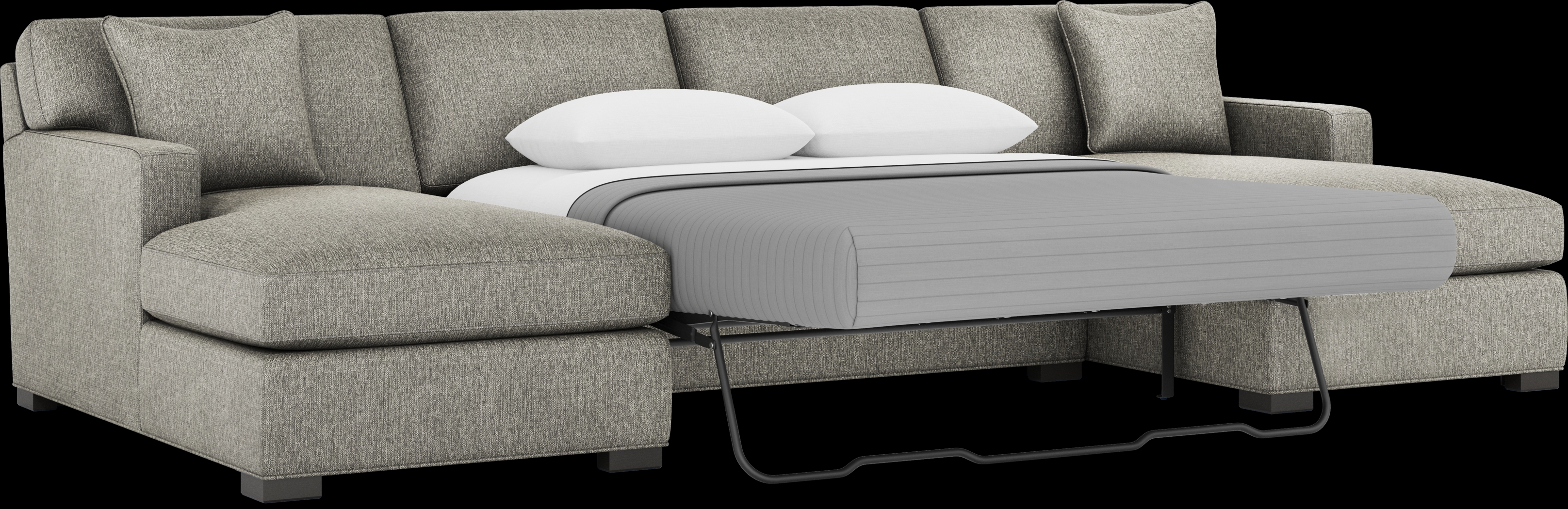 Harmonie Gray 3 Pc Sleeper Sectional - Thumbnail - Image 3